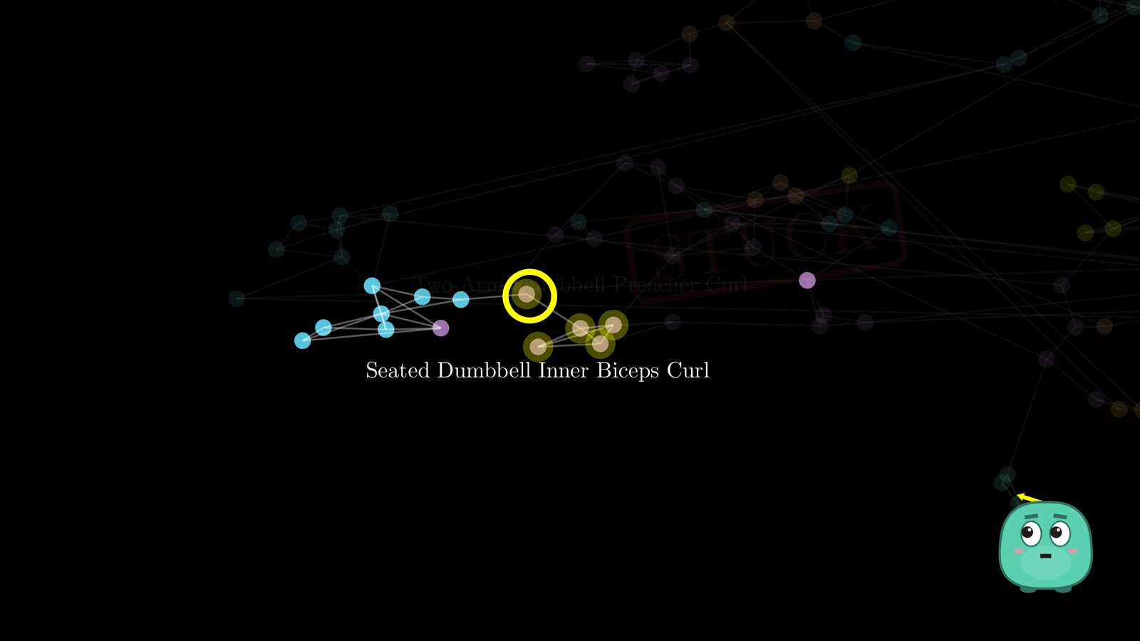 A filtered graph walk stuck far from the target